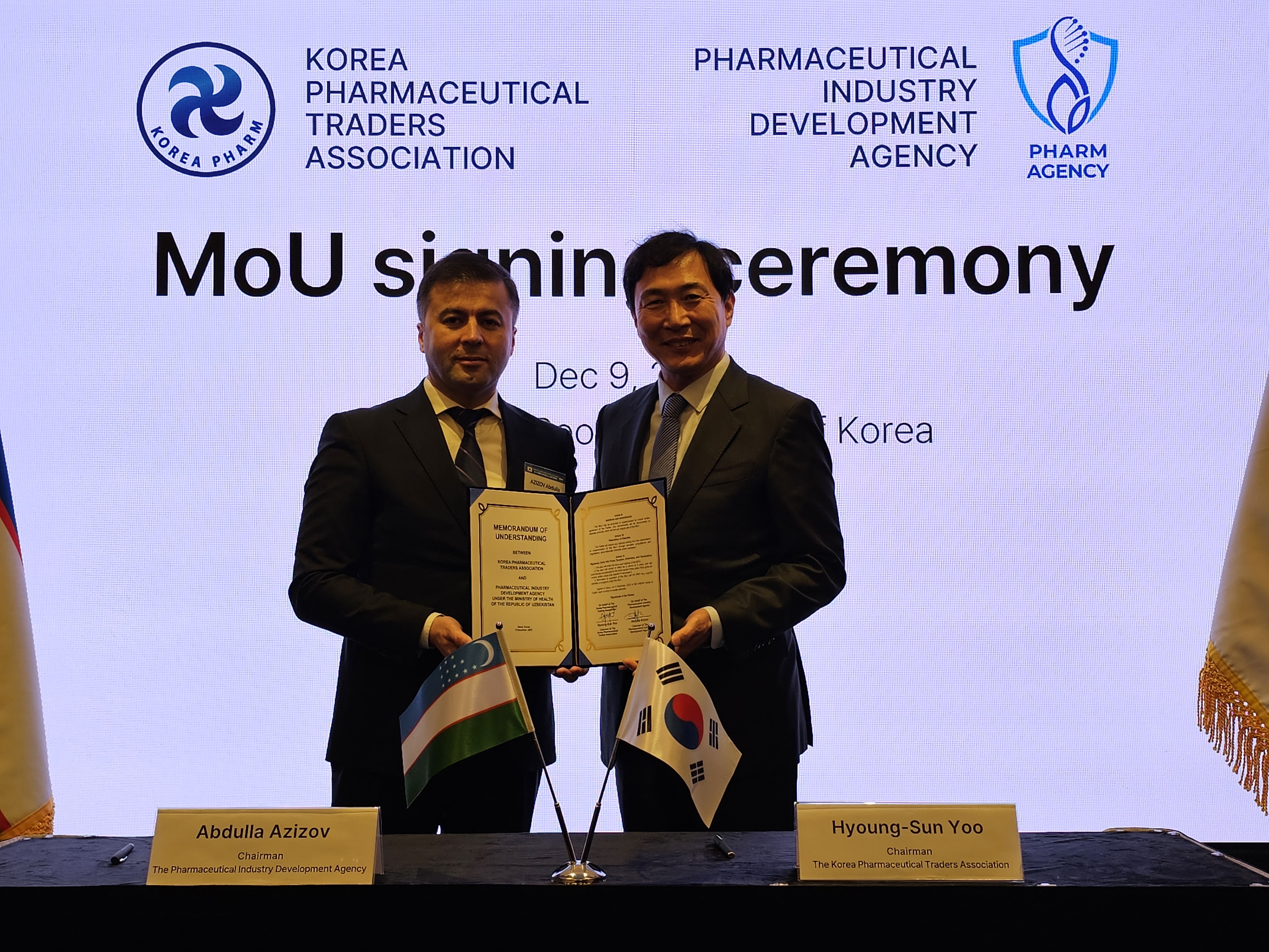 의수협, 우즈벡 제약산업청과 MOU…중앙아시아 협력 기반 구축