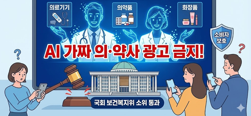 AI 가짜 의·약사, 의료기기·의약품 광고 금지법 소위 통과