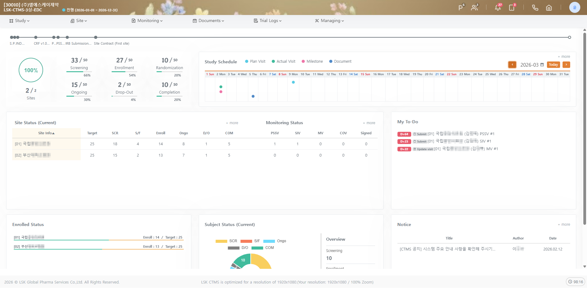 LSK글로벌PS, 차세대 임상시험관리시스템 자체 개발