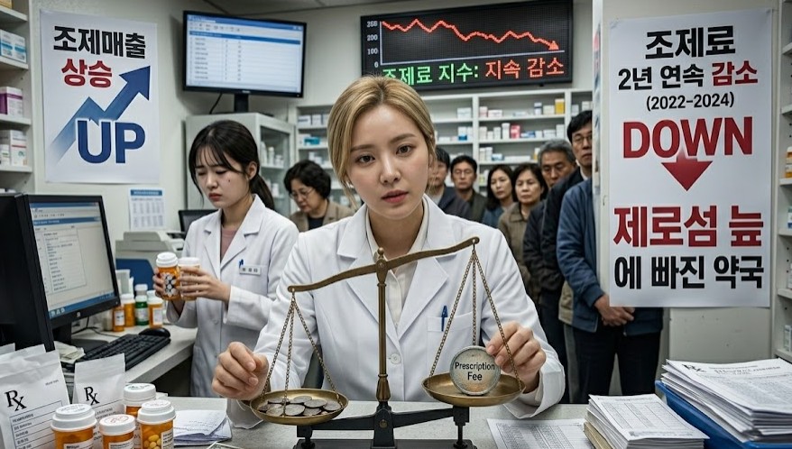 제로섬 늪에 빠진 약국…조제매출 늘었지만 평균 조제료 뚝