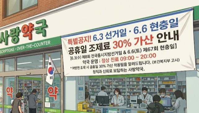 선거일·현충일 조제료 30% 가산…의약품 등 미리 주문을