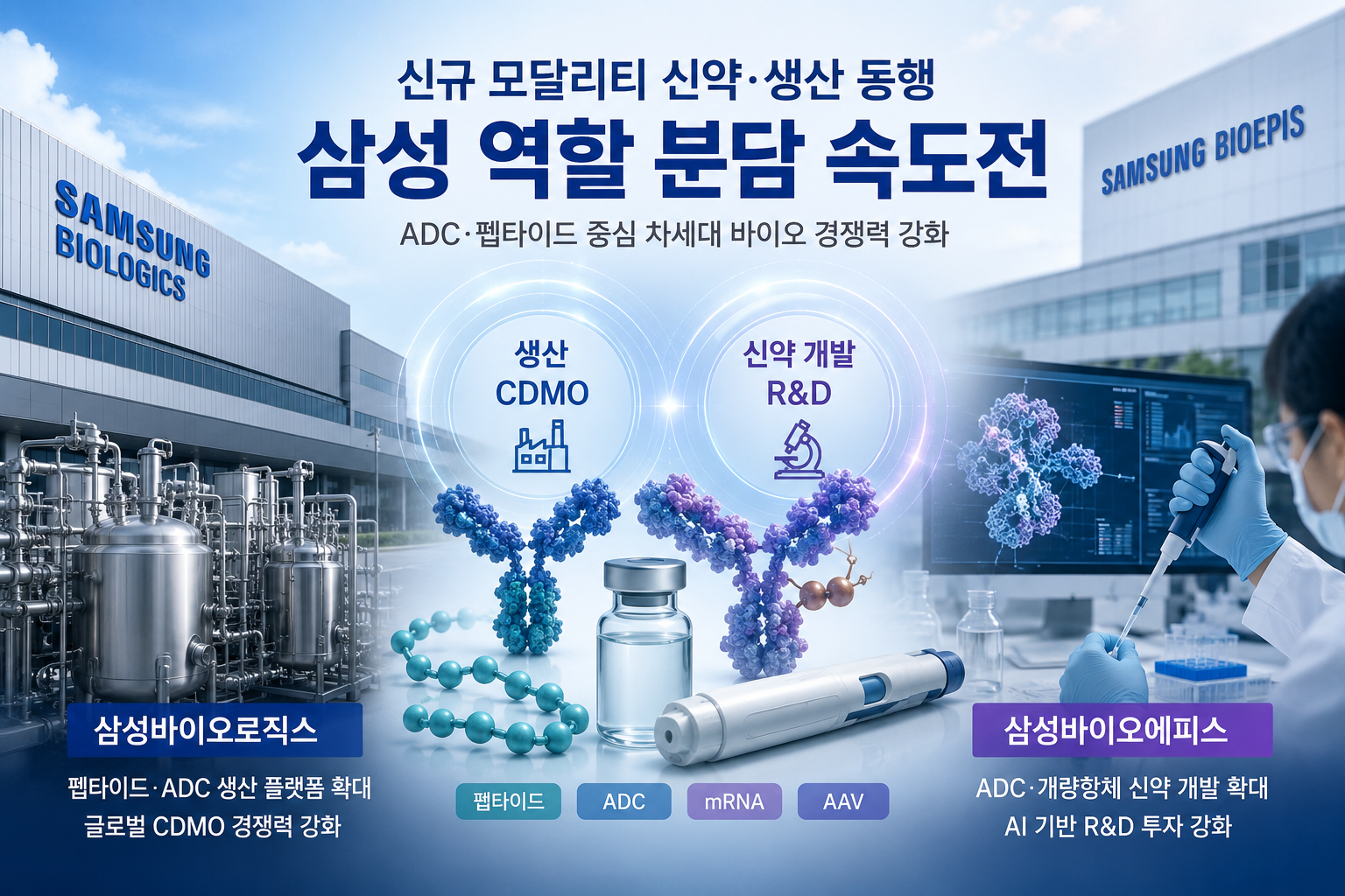 삼성, 신규 모달리티 투트랙 구축...생산 로직스·신약 에피스 - 뉴스 썸네일 이미지